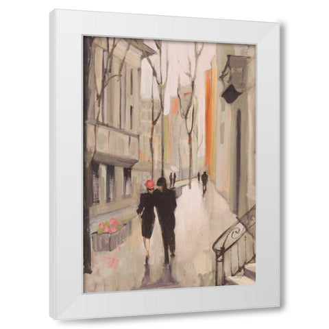 Village Promenade Neutral White Modern Wood Framed Art Print by Purinton, Julia