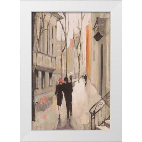 Village Promenade Neutral White Modern Wood Framed Art Print by Purinton, Julia