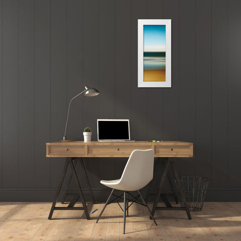 Sea Stripes I Crop Panel II White Modern Wood Framed Art Print by Gendreau, Katherine