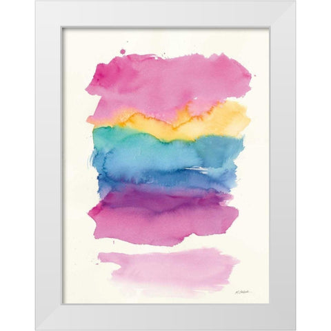 Miami White Modern Wood Framed Art Print by Schick, Mike