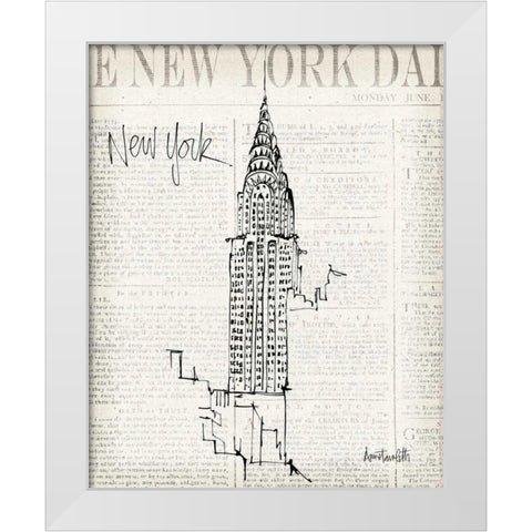 City Sketches I White Modern Wood Framed Art Print by Tavoletti, Anne
