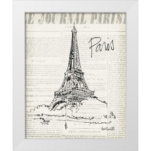 City Sketches III White Modern Wood Framed Art Print by Tavoletti, Anne