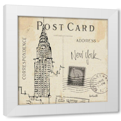 Postcard Sketches I White Modern Wood Framed Art Print by Tavoletti, Anne