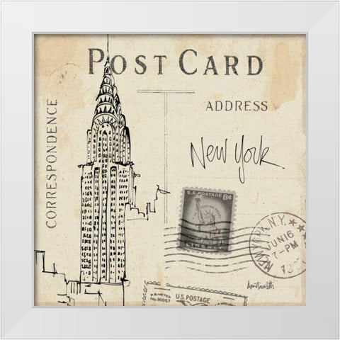 Postcard Sketches I White Modern Wood Framed Art Print by Tavoletti, Anne