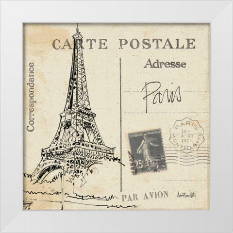 Postcard Sketches III White Modern Wood Framed Art Print by Tavoletti, Anne