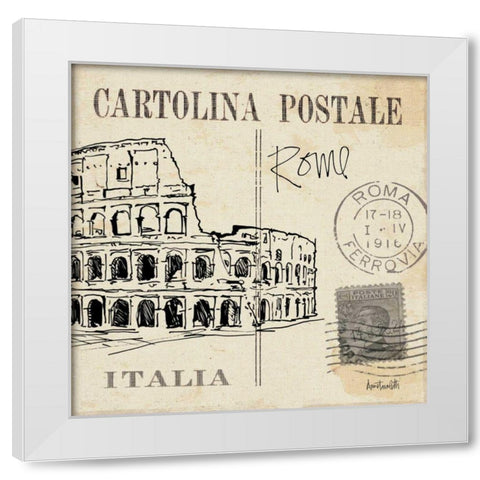 Postcard Sketches IV White Modern Wood Framed Art Print by Tavoletti, Anne