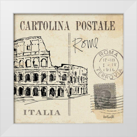 Postcard Sketches IV White Modern Wood Framed Art Print by Tavoletti, Anne