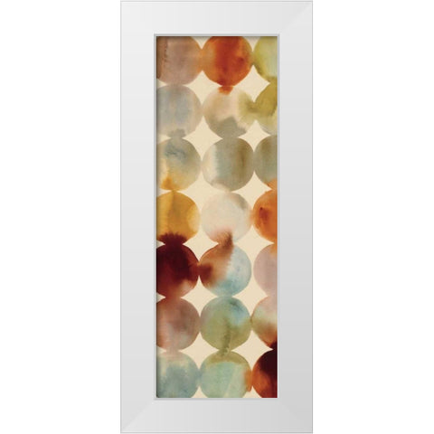 Raindots Panel I White Modern Wood Framed Art Print by Wild Apple Portfolio