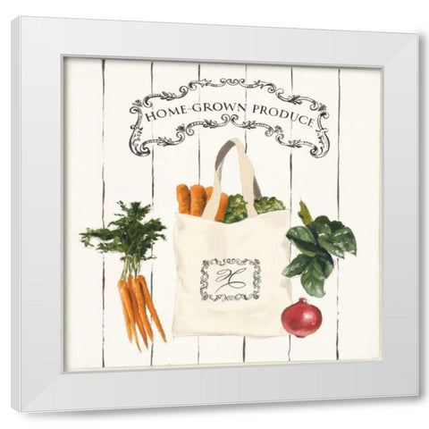 Gone to Market Home Grown Produce White Modern Wood Framed Art Print by Fabiano, Marco