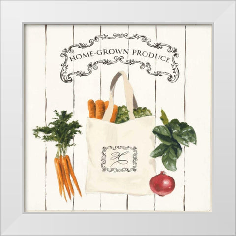 Gone to Market Home Grown Produce White Modern Wood Framed Art Print by Fabiano, Marco