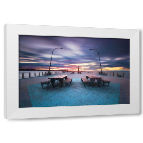 69th Street Pier White Modern Wood Framed Art Print by Gendreau, Katherine