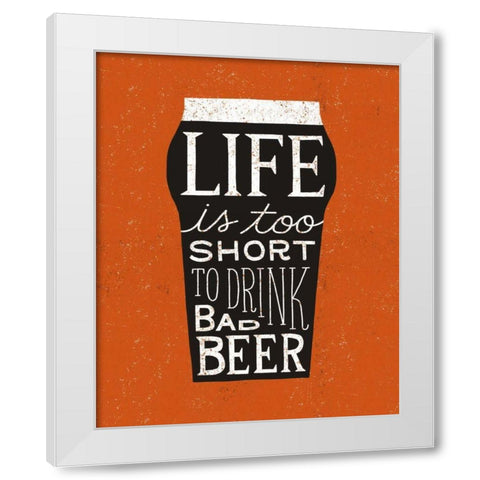 Craft Beer I White Modern Wood Framed Art Print by Mullan, Michael