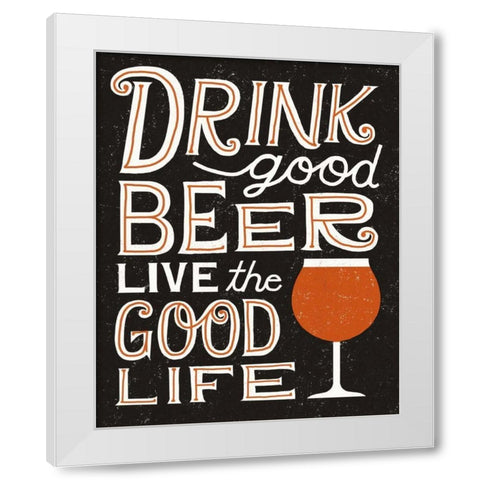 Craft Beer III White Modern Wood Framed Art Print by Mullan, Michael