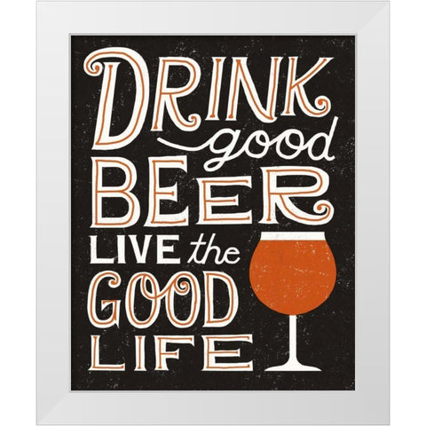 Craft Beer III White Modern Wood Framed Art Print by Mullan, Michael