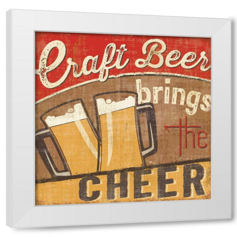 Craft Brew I White Modern Wood Framed Art Print by Pela Studio