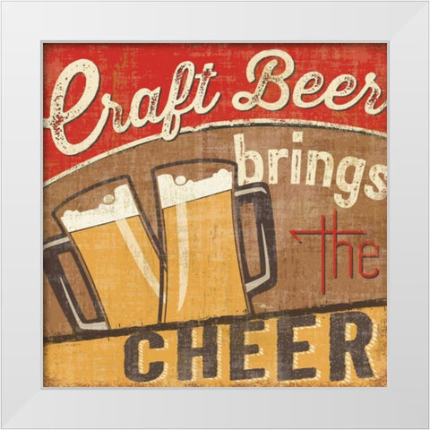 Craft Brew I White Modern Wood Framed Art Print by Pela Studio