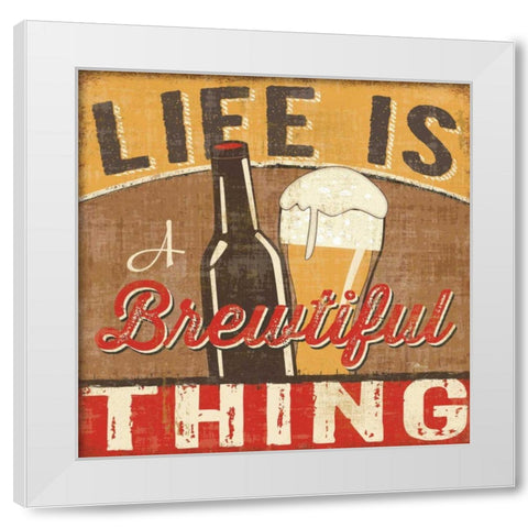 Craft Brew II White Modern Wood Framed Art Print by Pela Studio
