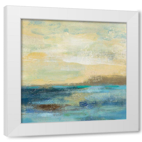 Sunset Beach II White Modern Wood Framed Art Print by Vassileva, Silvia