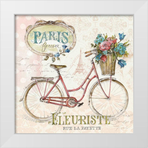 Paris Forever II White Modern Wood Framed Art Print by Audit, Lisa