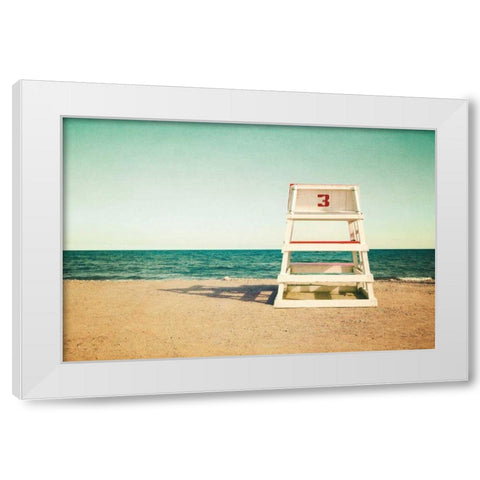 Lifeguard Station White Modern Wood Framed Art Print by Gendreau, Katherine