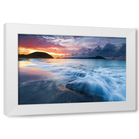 Fire and Ice White Modern Wood Framed Art Print by Gendreau, Katherine