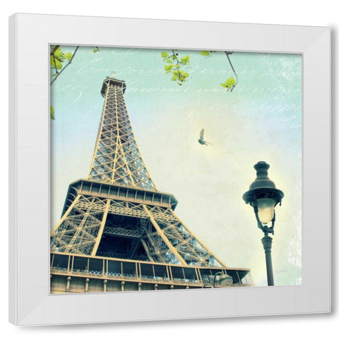 Paris Eiffel Letter White Modern Wood Framed Art Print by Schlabach, Sue