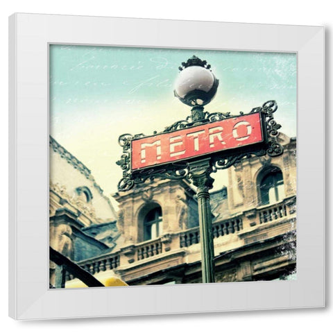 Paris Metro Letter White Modern Wood Framed Art Print by Schlabach, Sue