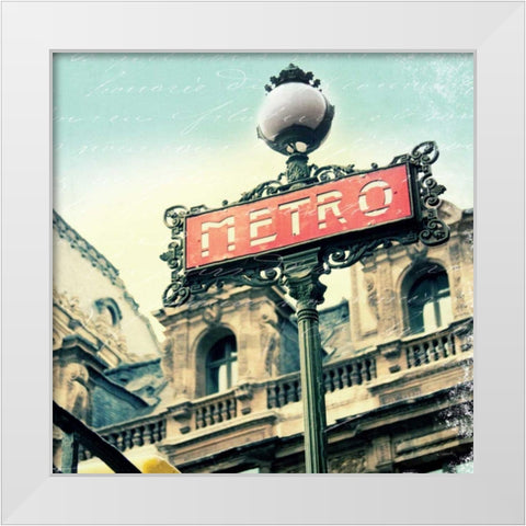 Paris Metro Letter White Modern Wood Framed Art Print by Schlabach, Sue