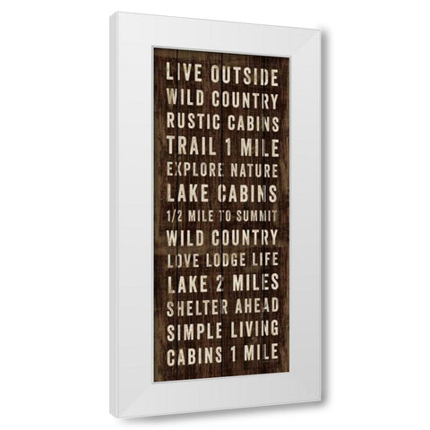 Simple Living Panel I White Modern Wood Framed Art Print by Mullan, Michael