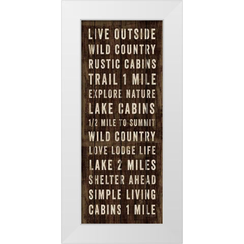Simple Living Panel I White Modern Wood Framed Art Print by Mullan, Michael