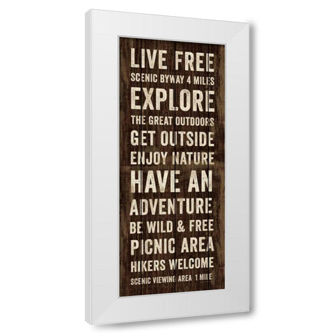 Simple Living Panel II White Modern Wood Framed Art Print by Mullan, Michael