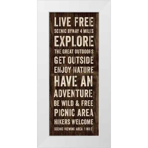 Simple Living Panel II White Modern Wood Framed Art Print by Mullan, Michael