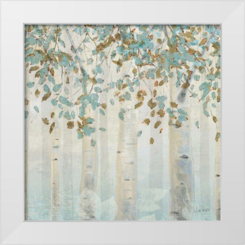Dream Forest Square I White Modern Wood Framed Art Print by Wiens, James