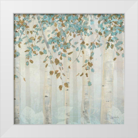 Dream Forest Square II White Modern Wood Framed Art Print by Wiens, James