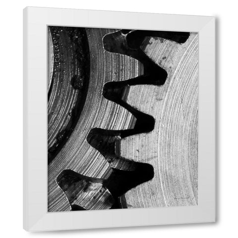 Interlocked III White Modern Wood Framed Art Print by Marshall, Laura