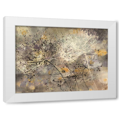 Sparklers II White Modern Wood Framed Art Print by Hristova, Albena