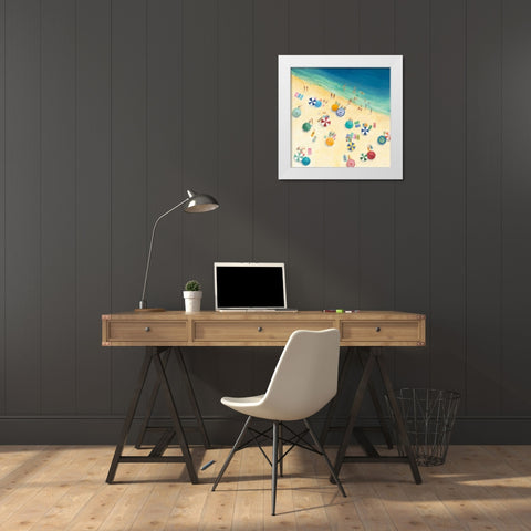 Summer Fun White Modern Wood Framed Art Print by Tillmon, Avery