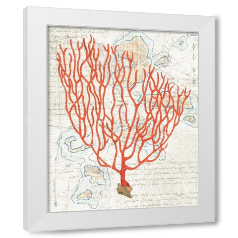 Textured Coral IV White Modern Wood Framed Art Print by Tillmon, Avery