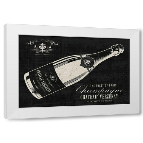 The Toast of Paris White Modern Wood Framed Art Print by Wild Apple Portfolio