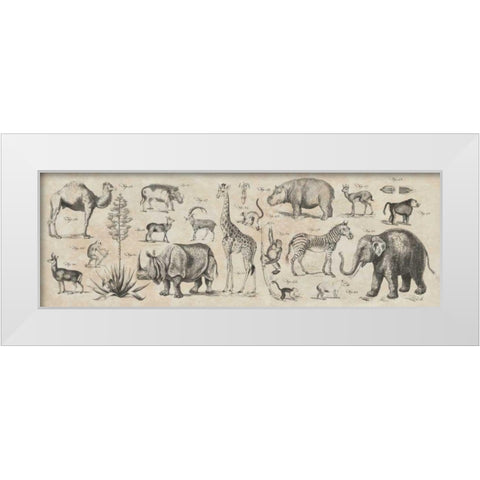 Wild Africa White Modern Wood Framed Art Print by Wild Apple Portfolio