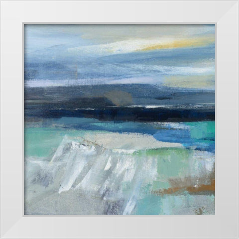 Wave Crop I White Modern Wood Framed Art Print by Vassileva, Silvia