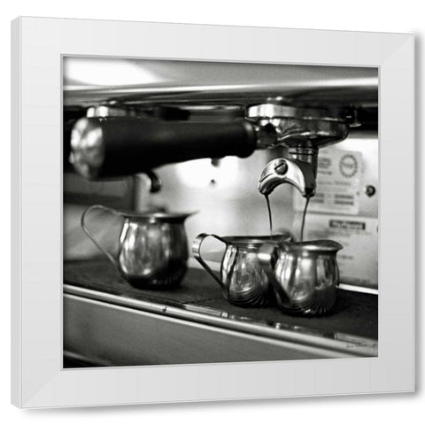 Coffeehouse II White Modern Wood Framed Art Print by Marshall, Laura