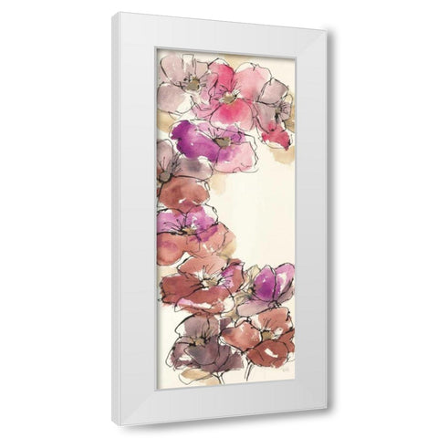 Passion Poppy Panel I White Modern Wood Framed Art Print by Paschke, Chris