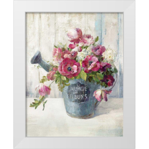 Garden Blooms II White Modern Wood Framed Art Print by Nai, Danhui