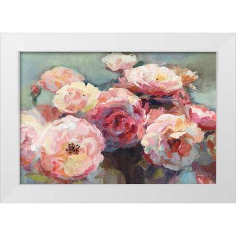 Wild Roses White Modern Wood Framed Art Print by Hageman, Marilyn