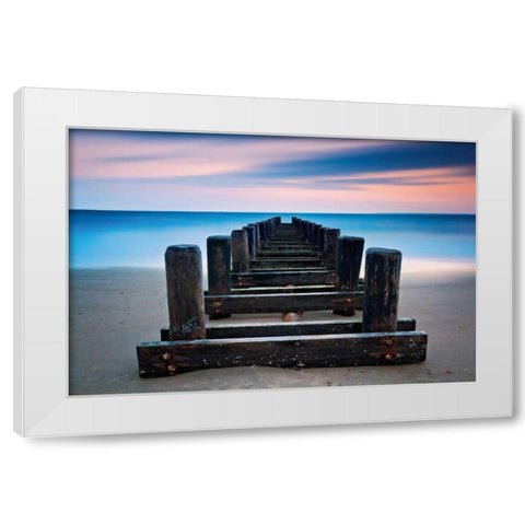 Coney Island Pier White Modern Wood Framed Art Print by Gendreau, Katherine