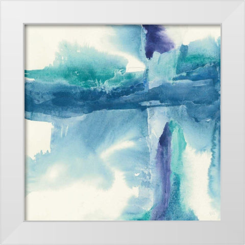 Jewel Tones II White Modern Wood Framed Art Print by Paschke, Chris