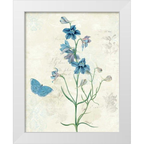 Booked Blue II White Modern Wood Framed Art Print by Pertiet, Katie