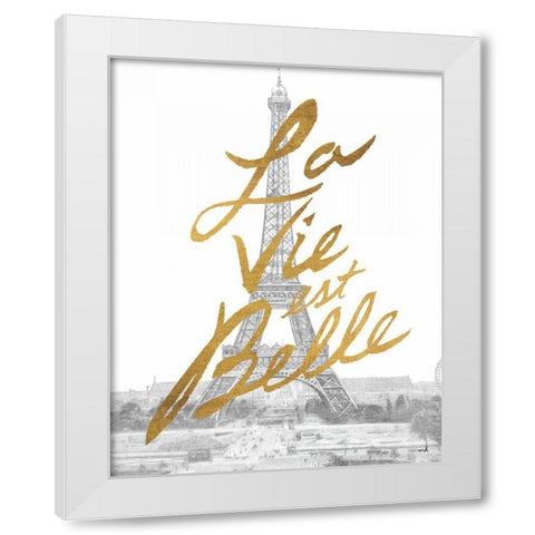 Gilded Paris White Modern Wood Framed Art Print by Hershey, Moira
