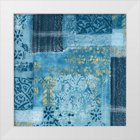 Alhambra III Indigo White Modern Wood Framed Art Print by Wild Apple Portfolio